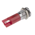 RS PRO Red Panel Mount Indicator 220V AC 3mA Solder Tab Termination IP67 Flush Bezel Silver 703-8847