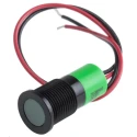 RS PRO Green Panel Mount Indicator 12V dc 20mA Lead Wire Termination IP67 Flush Bezel 703-8982