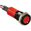RS PRO Red Panel Mount Indicator 12V DC 20mA Lead Wire Termination IP67 Flush Bezel 703-8989