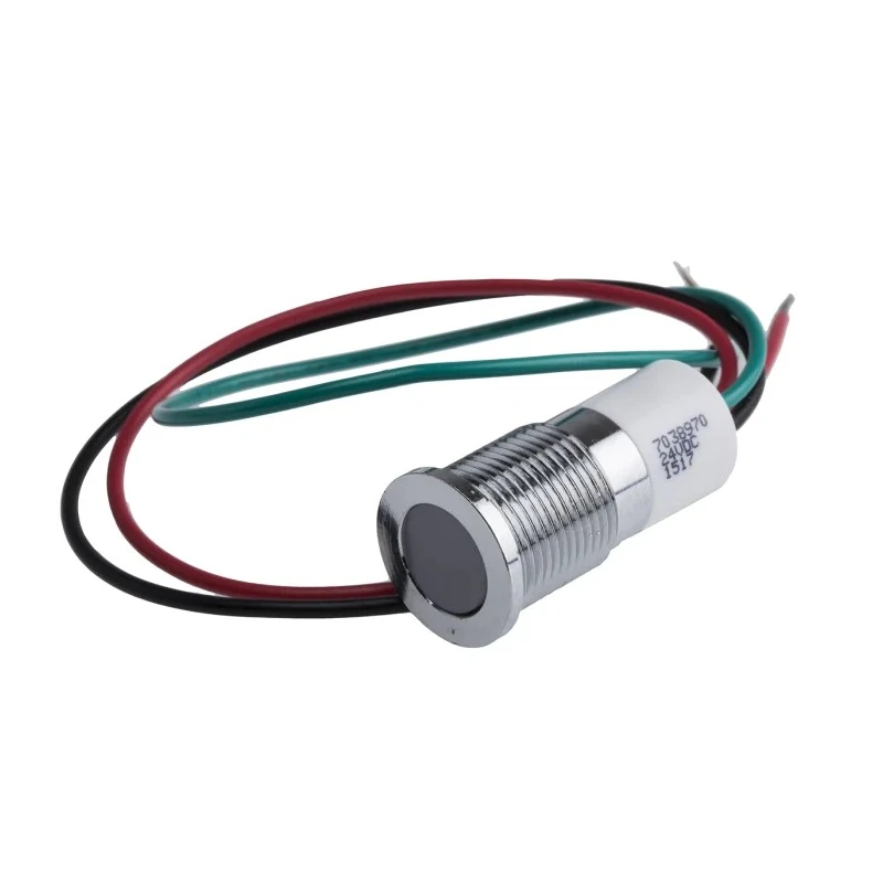 RS PRO Panel Mount Indicator 24V dc 20mA Lead Wire Termination Flush Silver Bezel IP67 IP67