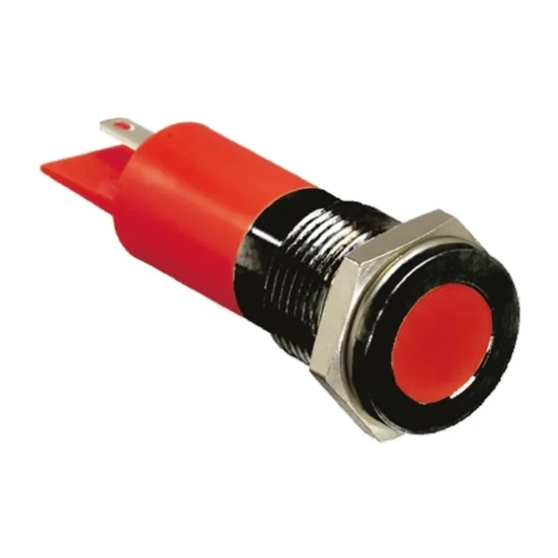 RS PRO Red Panel Mount Indicator 36V dc 20mA Solder Tab Termination IP67 Flush Bezel 703-9058