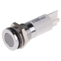 RS PRO White Panel Mount Indicator, 36V dc, 6V dc, 20mA, Solder Tab Termination, IP67, Flush Bezel, 14mm Mount Hole 703-9055