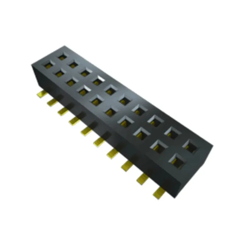 Samtec CLP Series Straight Surface PCB Socket, 6-Contact, 2 Row, 1.27 mm Pitch, 340V, 3.4A Current CLP-103-02-L-D