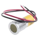 RS PRO Yellow Panel Mount Indicator with Lead Wire Termination, 36V dc/6V dc, 20mA Current, IP67 Flush Bezel 703-9074