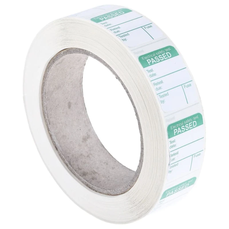 Megger PAT Testing Label for Use With PAT 400, Adhesive Backing, 1000 Labels Roll 1000-971