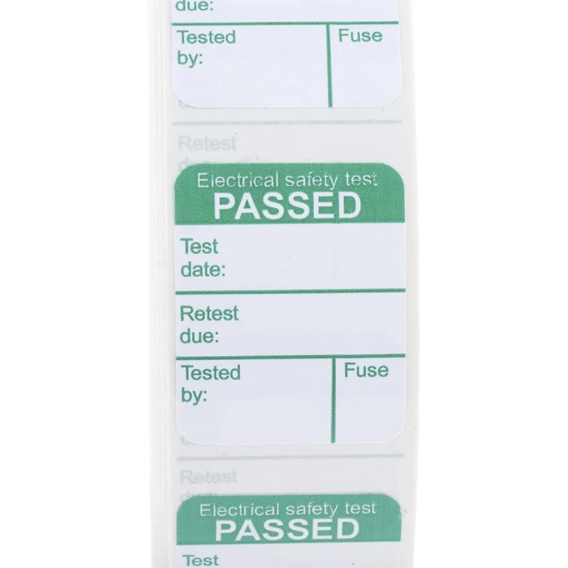 Megger PAT Testing Label for Use With PAT 400, Adhesive Backing, 1000 Labels Roll 1000-971