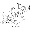 Bosch Rexroth Roller Track, 28 mm Diameter, 24 mm Width, 2000 mm Length, PE Material 3842993431/2000