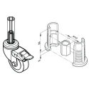 Bosch Rexroth Threaded Sleeve Connecting Component for 28 mm Strut Profile, Groove Size 10 mm 3842541185