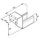 Bosch Rexroth Rail Holder with Stop Galvanised Steel 92 mm Length x 40 mm Width x 65 mm Height 3842538372