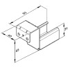Bosch Rexroth Rail Holder with Stop Galvanised Steel 92 mm Length x 40 mm Width x 65 mm Height 3842538372