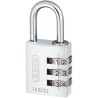 ABUS Weatherproof Steel and Aluminium Combination Safety Padlock 5 mm Shackle Diameter, 30 mm Body Width 145/30 Silver