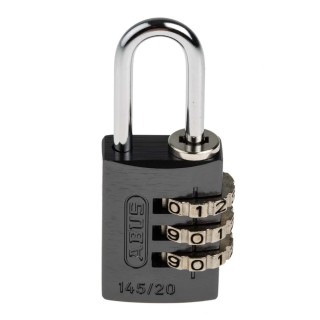 ABUS Aluminium, Steel Combination Padlock Weatherproof 3 mm Shackle 20 mm Body 145/20 Titanium