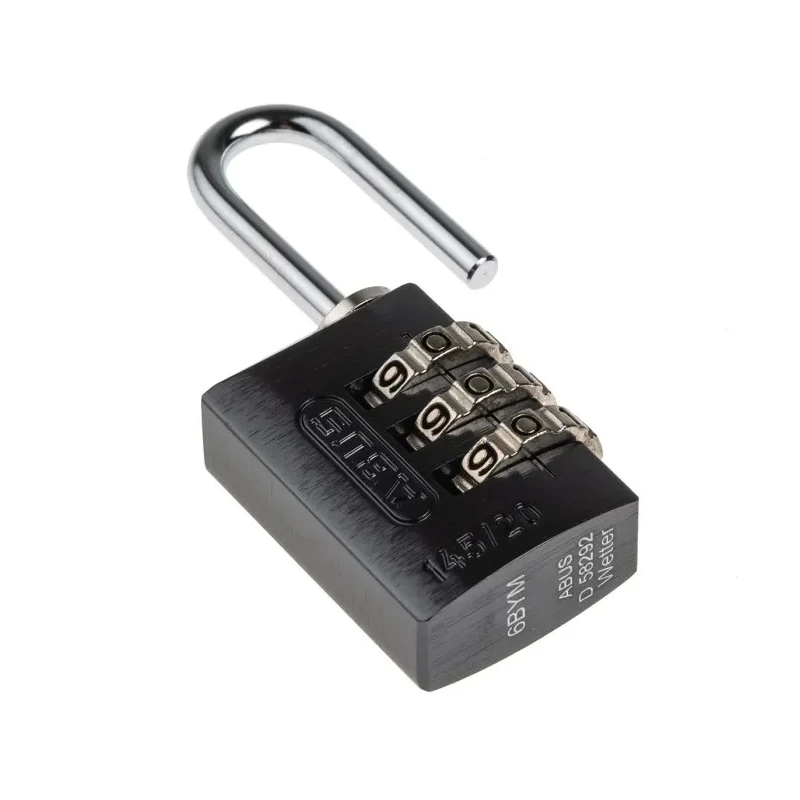 ABUS Aluminium, Steel Combination Padlock Weatherproof 3 mm Shackle 20 mm Body 145/20 Titanium