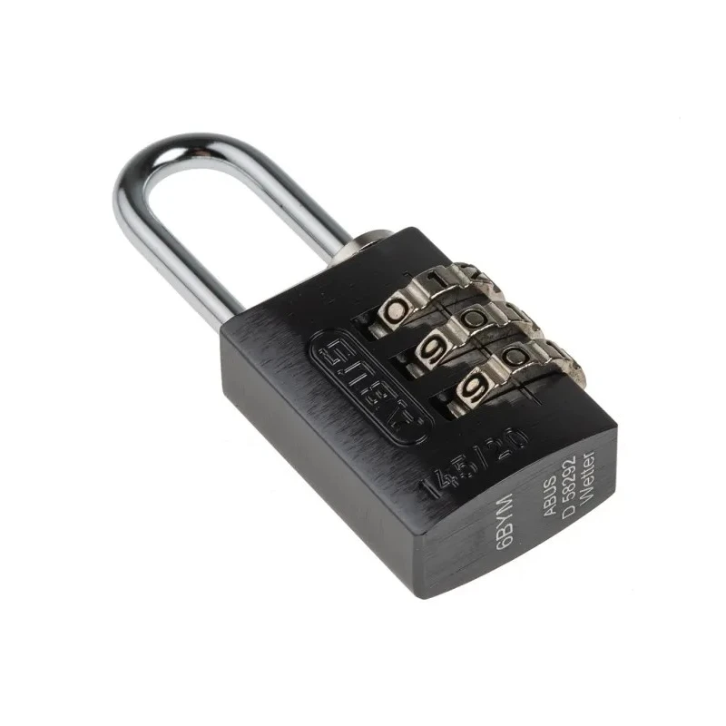 ABUS Aluminium, Steel Combination Padlock Weatherproof 3 mm Shackle 20 mm Body 145/20 Titanium