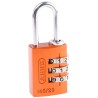 ABUS Combination Steel and Aluminium Safety Padlock Weatherproof 3 mm Shackle, 20 mm Body 145/20 Orange
