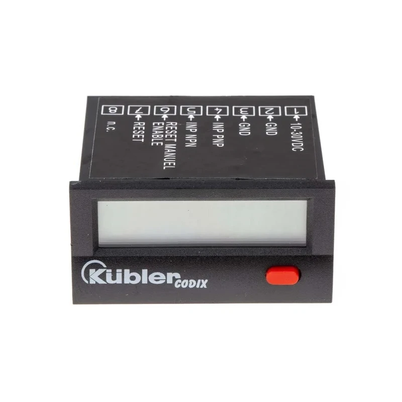 Kubler Industrial Panel Mount 7 Digit Digital Counter 8mm Digit Height 10-30VDC Supply Voltage 6.140.012.300