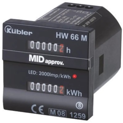 Kubler Energy and Time Counter 12 Digit Display 4mm Digit Height, No Reset HW 66M 3.56M.201.075