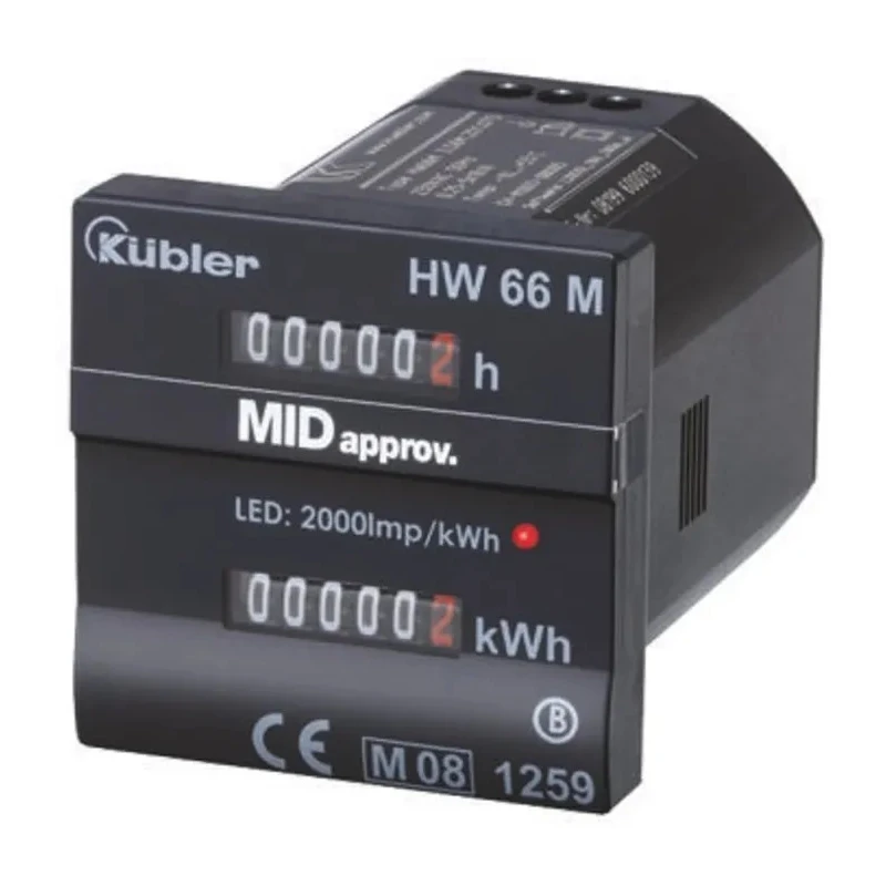 Kubler Energy and Time Counter 12 Digit Display 4mm Digit Height, No Reset HW 66M 3.56M.201.075