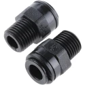 John Guest PM Series Pneumatic Fitting 8mm Push-in, Male, 1/4 in Threaded-to-Tube Connector PM010802E