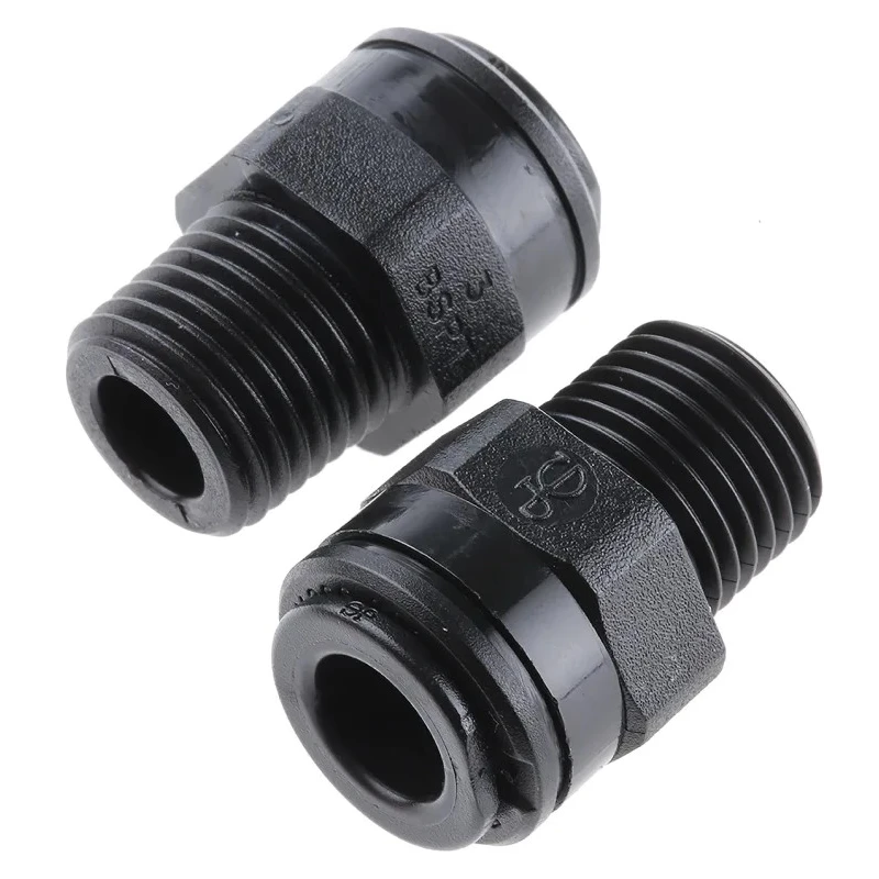 John Guest PM Series Pneumatic Fitting 8mm Push-in, Male, 1/4 in Threaded-to-Tube Connector PM010802E