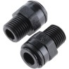 John Guest PM Series Pneumatic Fitting 8mm Push-in, Male, 1/4 in Threaded-to-Tube Connector PM010802E
