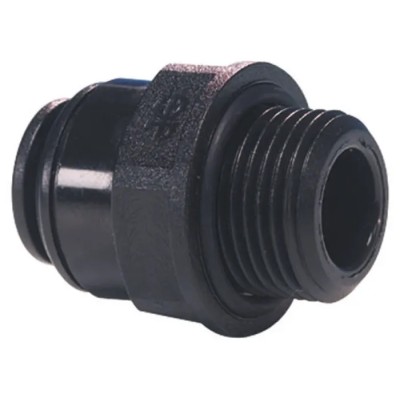 John Guest PM Series Pneumatic Fitting Acetal Copolymer 4mm Push-in Male Threaded-to-Tube Connection G 1/4 Male PM010412E