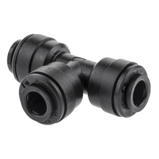 John Guest PM Series Pneumatic Tee Tube-to-Tube Adapter Push-in 6 mm Stainless Steel Brass Plastic PM0206E