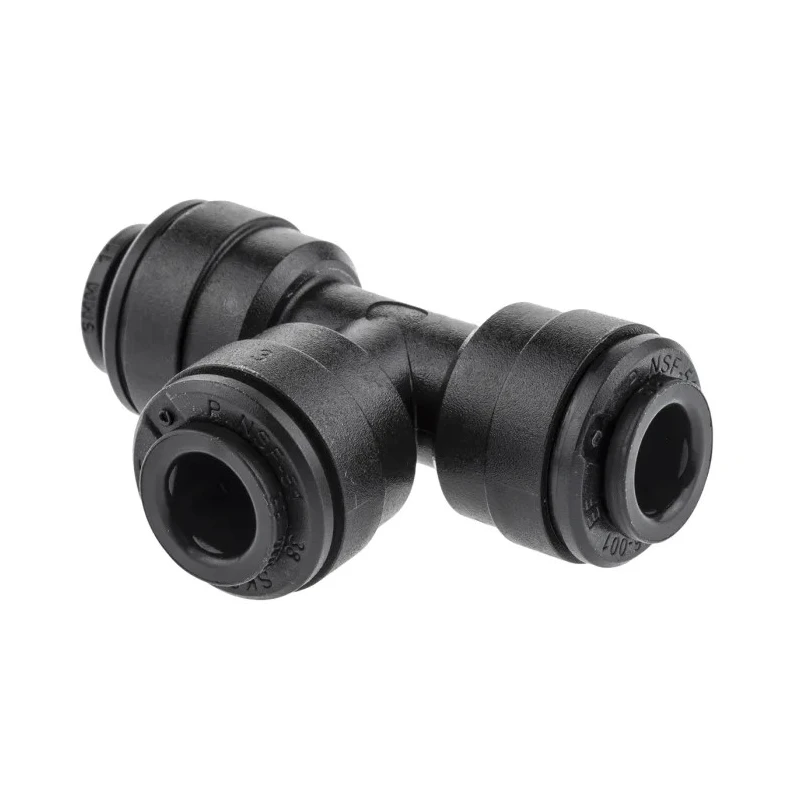 John Guest PM Series Pneumatic Tee Tube-to-Tube Adapter Push-in 6 mm Stainless Steel Brass Plastic PM0206E