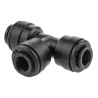 John Guest PM Series Pneumatic Tee Tube-to-Tube Adapter Push-in 6 mm Stainless Steel Brass Plastic PM0206E