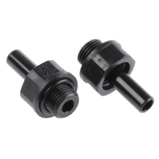 John Guest PM Series Pneumatic Fitting Acetal Copolymer, 6mm Push-in Tube, Male G 1/8 Threaded-to-Tube Connection PM050611E