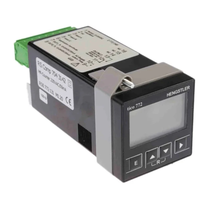Hengstler Panel Mount Digital Counter with 6-Digit LCD Display, Automatic & Manual Reset, 230VAC, Model 0 772 131