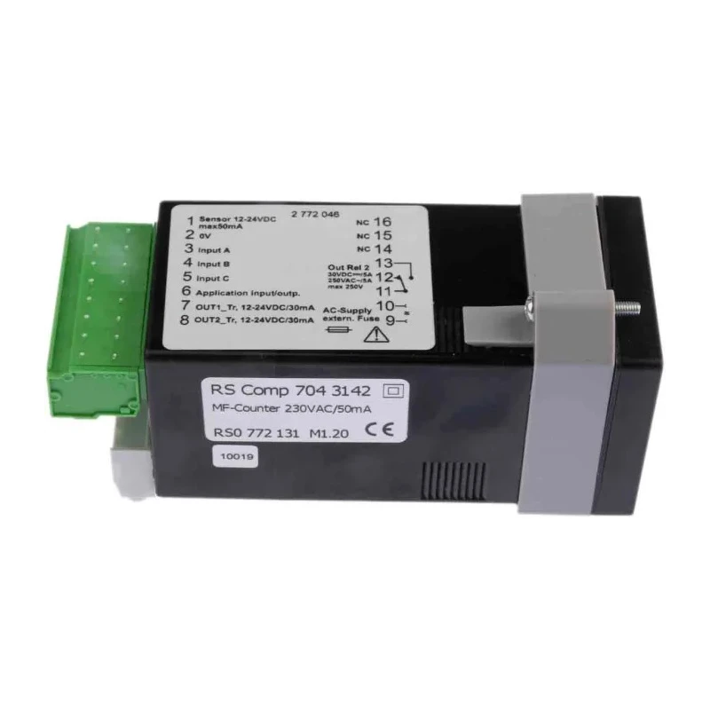 Hengstler Panel Mount Digital Counter with 6-Digit LCD Display, Automatic & Manual Reset, 230VAC, Model 0 772 131