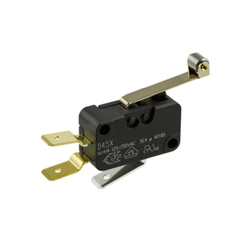 ZF Roller Lever Micro Switch, Tab Terminal, 16A, 250 V AC, Single Pole Change Over, IP40 D459-V3RD