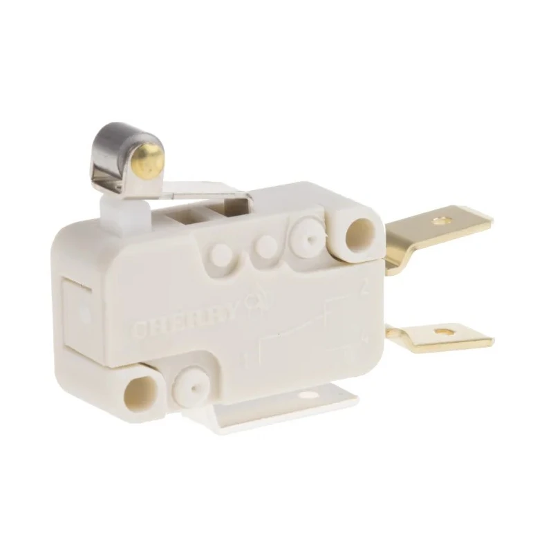 ZF Short Roller Lever Micro Switch, Tab Terminal, SPDT, 21A, 250V AC, IP40 D489-V3RA
