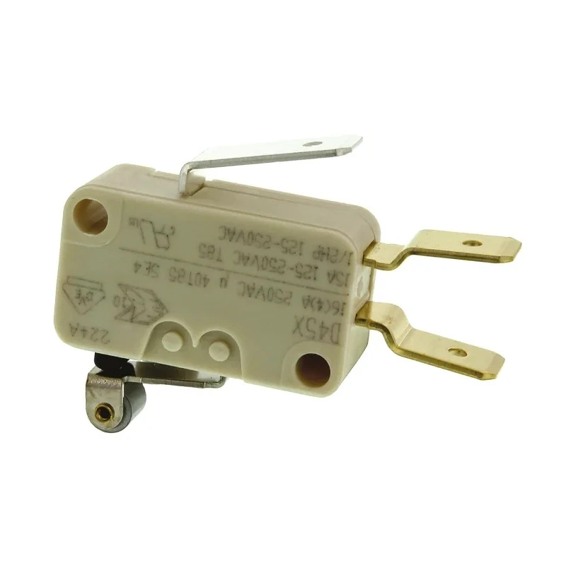 ZF Short Roller Lever Micro Switch, Tab Terminal, 16A, 250V AC, SPDT Contact Configuration, IP40 Rated D459-V3RA