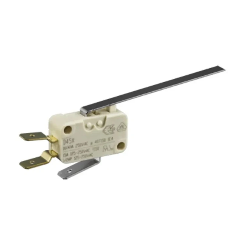 ZF Long Leaf Lever Micro Switch, Tab Terminal, 16A, 250 V AC, SPDT (NO/NC), IP40 
