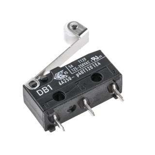 ZF Roller Lever Micro Switch Through Hole Terminal 6A 250V AC SPDT IP50 DB1C-C1RC