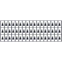 SES Sterling Pre-Printed Adhesive Label Black Text on White Background 4.75mm x 2.45mm 3010200001