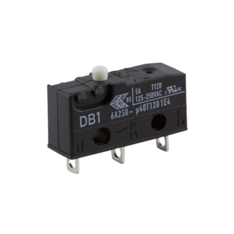 ZF Button Micro Switch, Solder Terminal, 6A, 250 V AC, SPDT Contact Configuration, IP50 Rated DB1C-A1AA