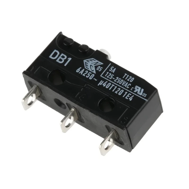 ZF Button Micro Switch, Solder Terminal, 6A, 250 V AC, SPDT Contact Configuration, IP50 Rated DB1C-A1AA