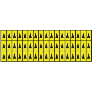 SES Sterling Adhesive Pre-Printed Adhesive Label, Black Text on Yellow Background, 4.75mm Length x 2.45mm Width 03010200004