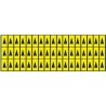 SES Sterling Adhesive Pre-Printed Adhesive Label, Black Text on Yellow Background, 4.75mm Length x 2.45mm Width 03010200004
