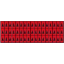 SES Sterling Pre-Printed Adhesive Label Black on Red 4.75mm x 2.45mm 03010200007