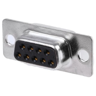 Amphenol Communications Solutions 9 Way Straight 2.74 mm Pitch Panel Mount D-Sub Connector Female FCE17