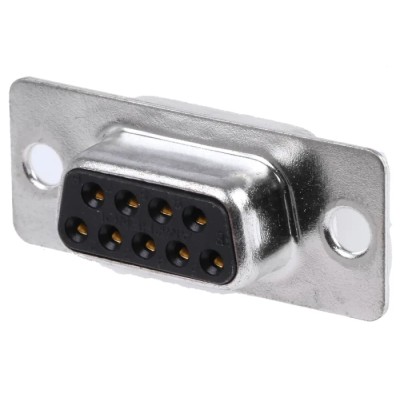 Amphenol Communications Solutions 9 Way Straight 2.74 mm Pitch Panel Mount D-Sub Connector Female FCE17