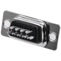 Amphenol Communications Solutions 9 Way Straight 2.74 mm Pitch Panel Mount D-Sub Connector Female FCE17
