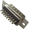 Amphenol Communications Solutions FCE17 15 Way Straight Panel Mount D-Sub Connector Male 300V 5A Steel Housing FCE17