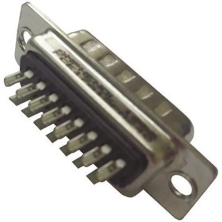 Amphenol Communications Solutions FCE17 15 Way Straight Panel Mount D-Sub Connector Male 300V 5A Steel Housing FCE17