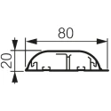 Legrand DLP White Cable Trunking W80mm x D20mm x L2m Polyvinyl Chloride Adhesive Fastening DLP Series W80mm