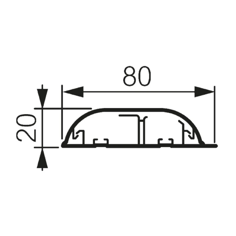 Legrand DLP White Cable Trunking W80mm x D20mm x L2m Polyvinyl Chloride Adhesive Fastening DLP Series W80mm